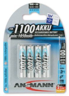 Ansmann 5035232 Max E AAA 1100 mAh 4 Pack Blister with Low Discharge Rechargeable Batteries NiMH Electronics