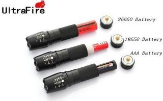 Ultrafire 1000 Lumens Zoomable Cree Xm l T6 LED 26650 18650 3x AAA Zoom Flashlight Torch Lamp   Basic Handheld Flashlights  