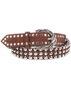 Nanni Leather Studded Waist Belt