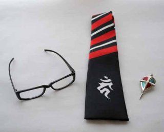 Exorcist Okumura Yukio wind positive cross school tie emblem of blue (brooch) black glasses set of 3 cosplay costume accessory (japan import) Toys & Games