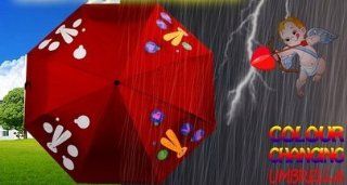 Magic Discoloration Umbrella/sun Umbrellas/discoloration Umbrella Colour Changing Umbrella According to Dry or Wet Color Change Umbrella Red  Patio Umbrellas  Patio, Lawn & Garden