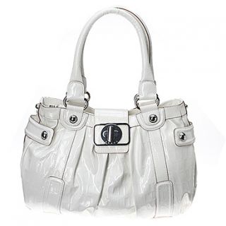 Guess Enchanted Large Tote  Women's   White Embossed Croc
