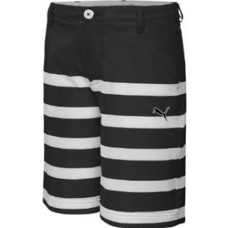 Puma New Wave Stripe Short   Juniors Black/White Clothing