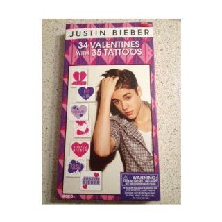 Justin Bieber 34 Valentines with 35 Tattoos Toys & Games
