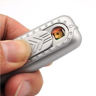 Wisedeal IKASEFU Pilot Mini Icon Pattern Portable USB Powered Environment Electronic Windproof Flameless Cigarette Ciga Lighter with mini LED flashlight Computers & Accessories