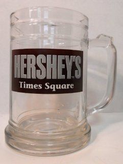 Hershey's Times Square Glass Stein Mug 5.25" Tall 16 OZ  