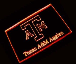 NCAA Texas A&M Team Logo Neon Light Sign  Footballs  Sports & Outdoors