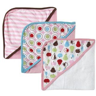 Luvable FriendsHooded Towels in Mesh Bag, Pink, 3 Count  Baby Shower Towel  Baby