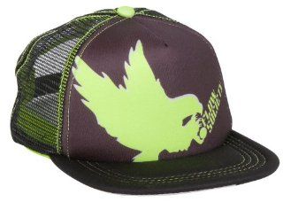 Flow Society Authentic Lacrosse Gear Lax Eagle Trucker Foam and Mesh snapback 100% Polyester size small black neon green  Sporting Goods  Sports & Outdoors