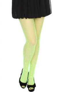 Neon Lime Green Fishnet Tights