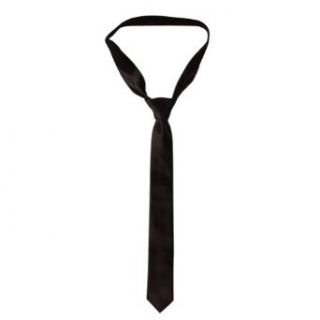 Match New Mens Slim Narrow Tie Skinny Plain Neckties Black at  Men�s Clothing store Small Ties