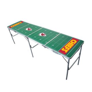 Wild Sports 96 in x 24 in Rectangle Cast Aluminum Kansas City Chiefs Folding Table