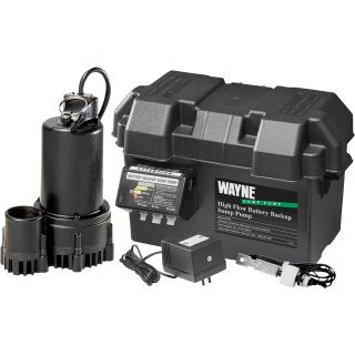 Wayne Emergency Backup Sump Pump — 3300 GPH, Model# ESP25  Sump Pumps
