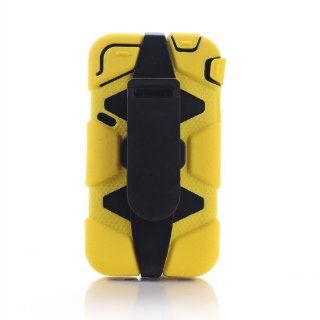 Meaci Iphone 4/4s 4 in 1 Yellow Defender Body Armor with TPU Clip Against Shocks Hard Case Cell Phones & Accessories