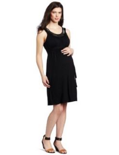 Ripe Maternity Women's Morgana Beaded Dress, Black, X Small