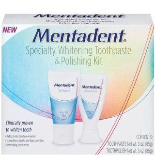 Mentadent Specialty Whitening Toothpaste & Polish Kit 6 oz Health & Personal Care