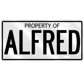 NEW " PROPERTY OF ALFRED " LICENSE PLATE SIGN NAME   Decorative Signs