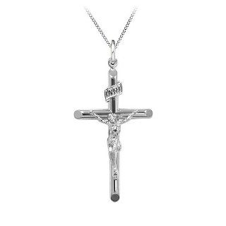Crucifix Cross Pendant in Sterling Silver Jewelry