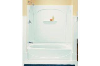 Sterling 71090112 96 Acclaim AFD Bath and Shower Kit w/Above Floor Drain Left Hand 60" x 30" x 74 1/4", Biscuit   Soaking Tubs  