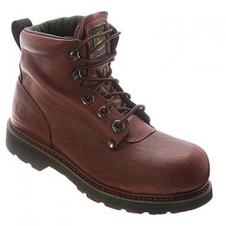 John Deere 6 Inch Safety Toe Lace Up  Women's   Walnut Tumbled/Oiled