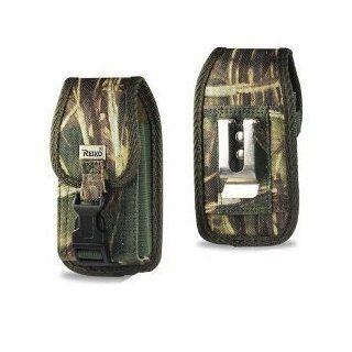 Sprint LG Rumor Reflex Heavy Duty Rugged Camoflauge Canvas Case with Clip Closure and Metal Clip on the back. Also has canvas belt loop underneath the clip. Great for Hiking, Camping, Outdoor and Construction Work with Antenna booster and Stylus. Cell Pho