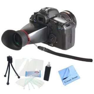 Professional LCD Viewfinder Kit For Panasonic Lumix DMC GH3, DMC G5, DMC GF5 Micro 4/3 Digital Cameras. Also Includes Cleaning Kit, LCD Screen Protectors & CS Microfiber Cleaning Cloth  Camcorders  Camera & Photo