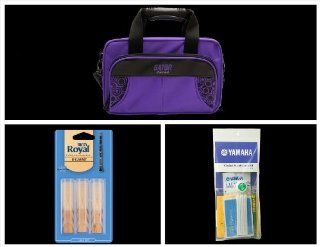 Alto Music Back To School Clarinet Bundle with Purple Gator Case and 3.0 Reeds Also Includes a Yamaha Clarinet Maintenance Cleaning kit and Rico Royal 3 Pack of Clarinet Reeds Siz Musical Instruments