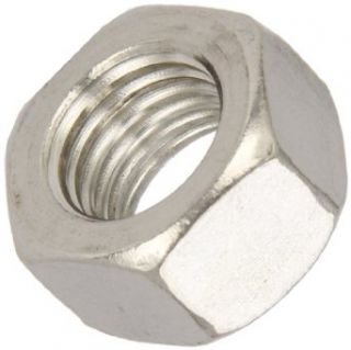 18 8 Stainless Steel Heavy Hex Nut, Plain Finish, ASME B18.2.2, 1/4" 28 Thread Size, 1/2" Width Across Flats, 15/64" Thick (Pack of 100)