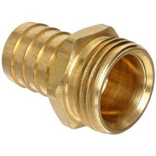 Anderson Metals Brass Garden Hose Fitting, Connector, 5/8" Barb x 3/4" Male Hose Barbed Hose Fittings