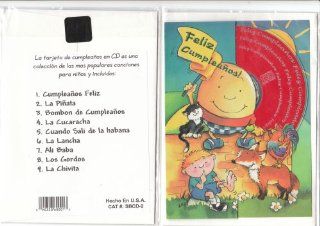 Feliz Cumpleaos  Spanish Birthday Card and CD of 9 Popular Children's Songs in Spanish 