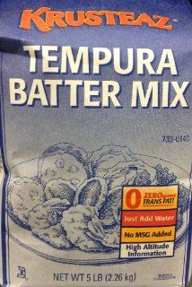 5 Pound Krusteaz Tempura Batter Mix Just Add Water No MSG Added Zero Grams Trans Fat Restaurant Quality  Pancake Mixes  Grocery & Gourmet Food