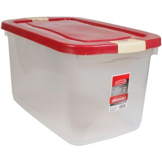 Rubbermaid Roughneck 66 Quart Clear Tote with Latching Lid