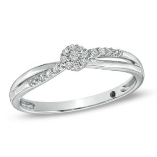 Cherished Promise Collection™ 1/10 CT. T.W Diamond Cluster Promise