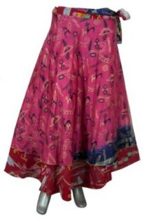 Womens Wrap Around Indian Skirt Silk Clothing