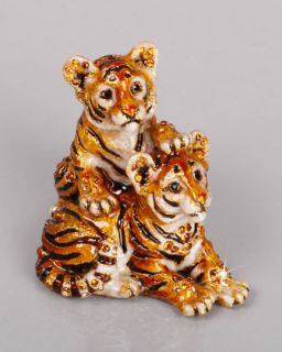 Theo & Max Tiger Cubs Figurine   Jay Strongwater