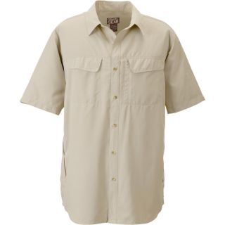 Gravel Gear UPF 30 Quick Dry Polyester Ripstop Shirt   Short Sleeve, Sandstone,