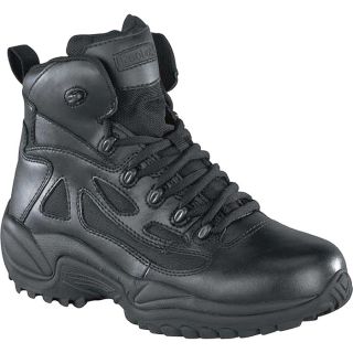 Reebok Rapid Response 6 Inch Zip Work Boot   Black, Size 6 1/2 Wide, Model 8678