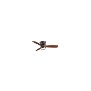Harbor Breeze Mazon Bronze 44 in Oil Rubbed Bronze Flush Mount Ceiling Fan with Light Kit and Remote