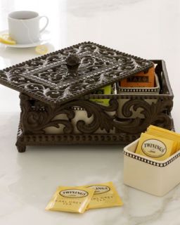 Five Section Divided Tea Box   GG Collection