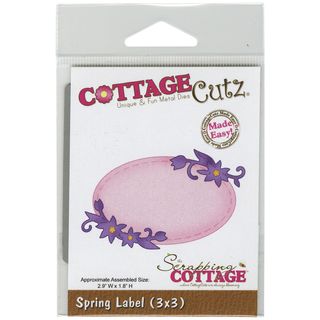 Cottagecutz Die 3inx3in spring Label Made Easy