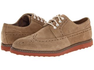 Hush Puppies Full Wing Wedge Mens Lace Up Wing Tip Shoes (Taupe)