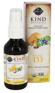 Garden of Life   Kind Organics Vegan D3 Spray Vanilla 1000 IU   2 oz.