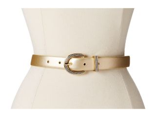 Anne Klein 25mm Two Tone Buckle and Loop Set Womens Belts (Gold)