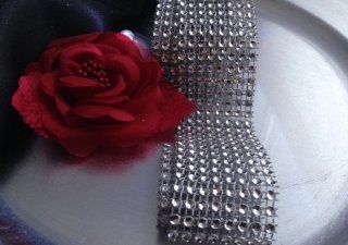 Spring Rose(TM) Diamond Mesh Wrap(1.5" by 30 Feet). This Ribbon Is The Perfect Item To Use For Wedding Decorations. It Can Be Used Anywhere To Adorn Votive Holders, Centerpieces, Anything You Can Imagine. Each Piece Measures 8 Rows and is A Full 30 Fe