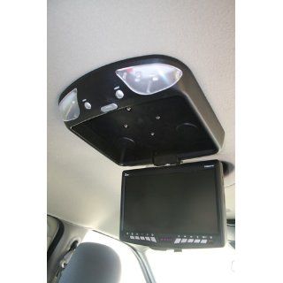 Tview T90DVFD BK 9 Inch Car Flip Down Monitor with Built in DVD Player (Black)  Vehicle Overhead Video 