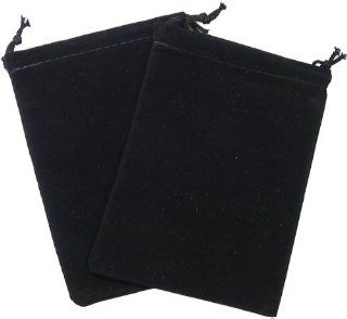 Chessex Dice Velour Dice Bag Large (5 x 7)   BLACK   Holds Approximately 90 100 Dice Toys & Games