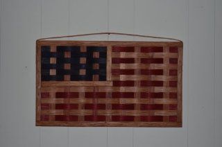 Basket   Wall Hanging   American Flag. Handwoven Americana Themed American Flag. This Wall Hanging Flag Approximately Measures 21 5/8" X 12 7/8". A Unique Decorative Display of Your Patriotic Side. It Is a Nice Representation of Your Love for Our