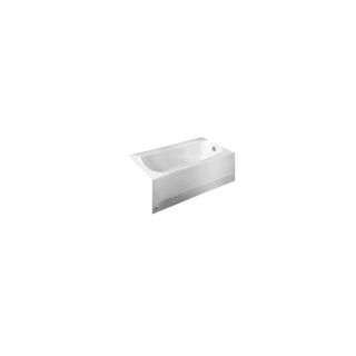 American Standard Cambridge 60 in L x 32 in W x 17.75 in H White Cast Iron Rectangular Skirted Bathtub with Left Hand Drain