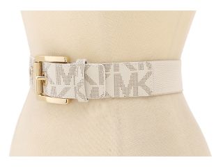 Michael Michael Kors Michael Kors Logo Panel Belt With Linen Stretch