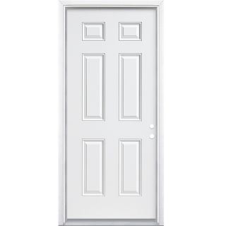 ReliaBilt 6 Panel Prehung Inswing Steel Entry Door (Common 80 in; Actual 36 in x 82.75 in)